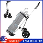 2 Wheel Foldable Golf Push Cart, Collapsible Golf Trolley with Scoreboard Holder, Push Pull Golf Cart, Golf Hand Cart, Ergonomic Handle Golf Cart, Portable Golf Bag Cart
