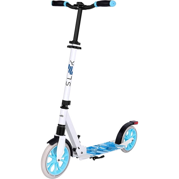 2-Wheel Foldable Riding Scooter for Teens W/Adjustable Height, Alloy Anti-Slip Deck, 9” Wheels