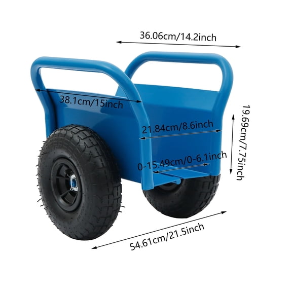 2 Wheel Heavy Duty Panel Dolly, All-Terrain Slab Dolly, 617.29LBS Panel Dolly