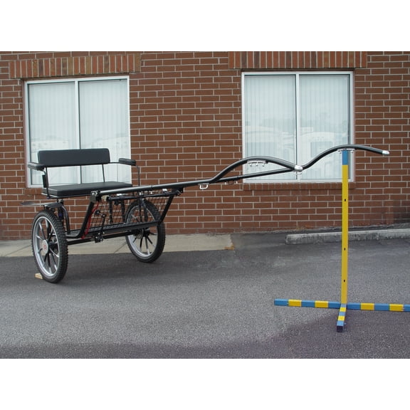 2-Wheel Horse Drawn Carriage / 2-Wheel Cart for Horses and Large Ponies, Wheel Size-25 Color-Black