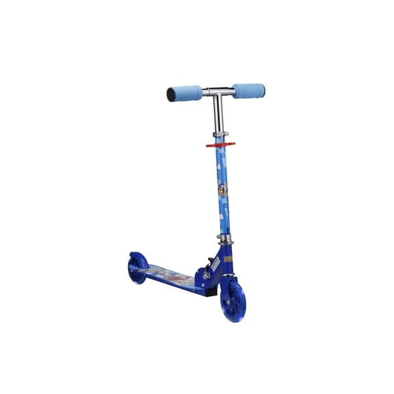 2-Wheel Sonic Kick Scooter with Light-up Wheels, Foldable Scooter for Kids, Blue