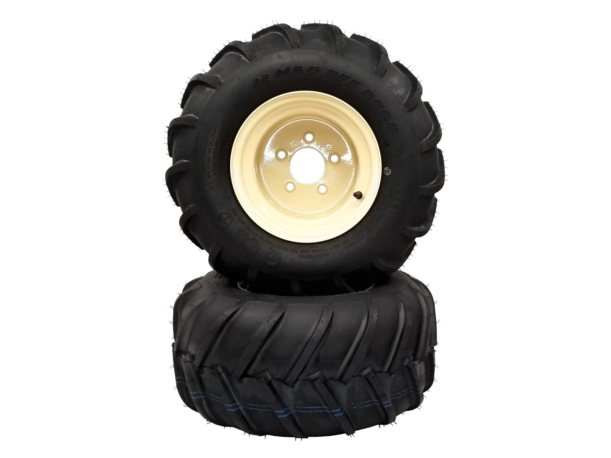 (2) Wheel and Tire Assemblies 22x11.0010 Compatible With