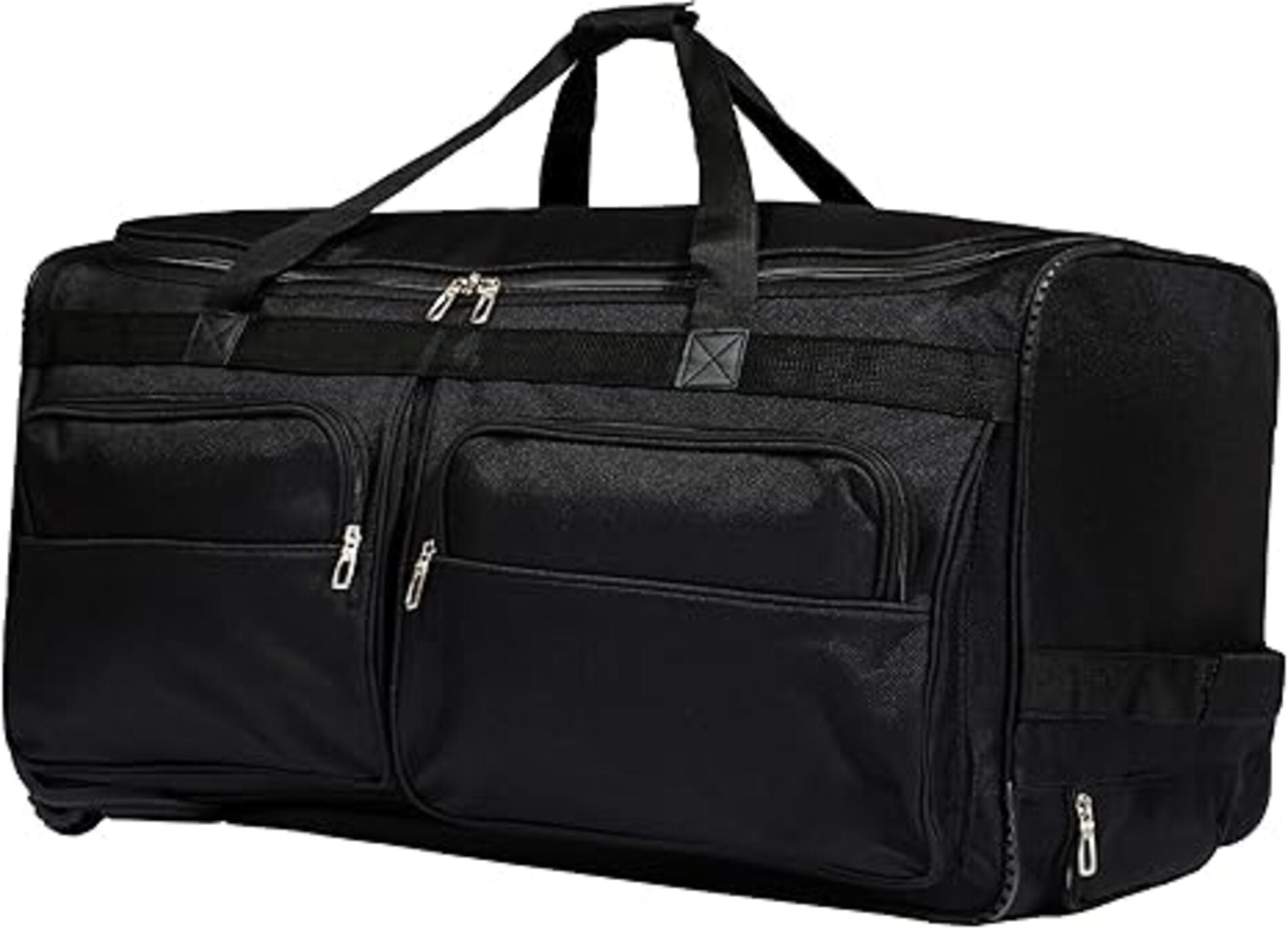 2 Wheeled Rolling Duffel Bag, Black, 30-Inch
