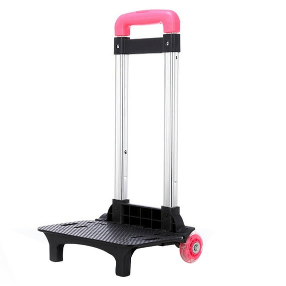 2 Wheels Backpack Trolley Aluminium Alloy Foldable Trolley Cart Student's Luggage Travel Hand Cart for Student Backpack