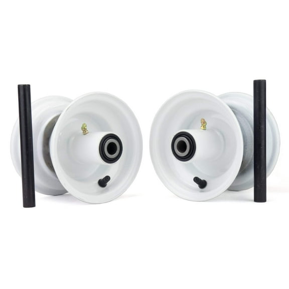 (2) Wheels w/ Bearings 6" x 4.5" Fits Exmark Toro Lazer Z Master