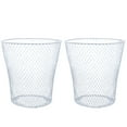 thumbnail image 1 of (2) White Mesh Waste Basket, 9in. Round Open Top Lightweight Trash Can Home Office Organizer Recycling Bins Desk Kitchen Garbage Container, 1 of 7