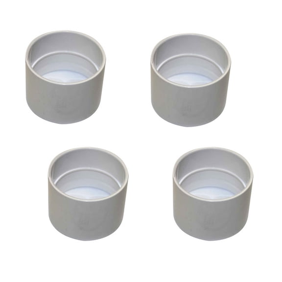 2" White Stop Coupling For Electrolux, Plastiflex SV8062 Central Vac (4PK)
