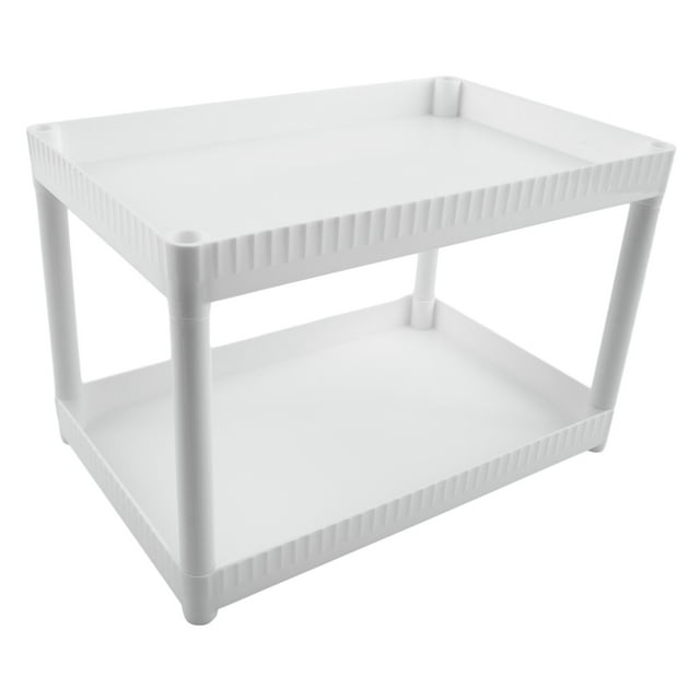 2 White Tier Bathroom Counter Organizer Kitchen Spice Rack Cosmetic