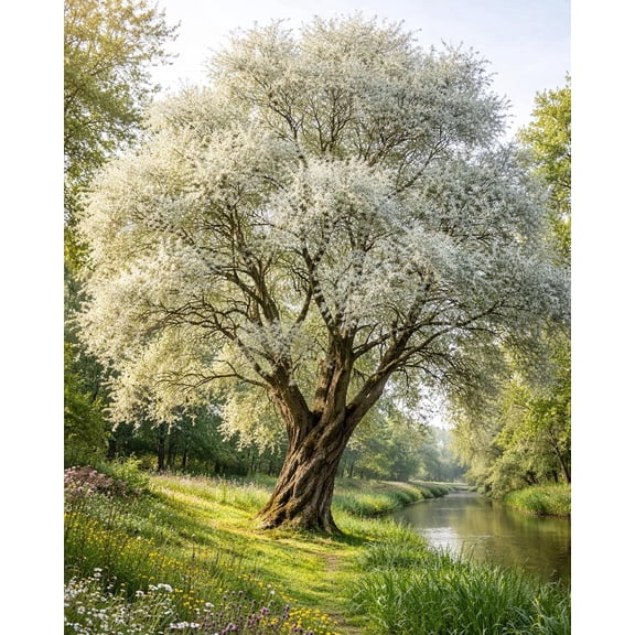 2 White Willow Trees - Rare and Unique Live Tree Plants - White Leaves - Fresh Cuttings to Grow