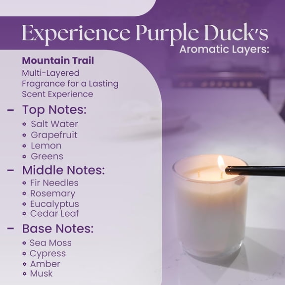 2-Wick Scented Candle, Long-Lasting Jar Candle for Home, Relaxing & Clean Burn, Coconut Wax Scented Candles, Gift Set for Women, Birthdays, Holidays – Mountain Trail 11 Oz