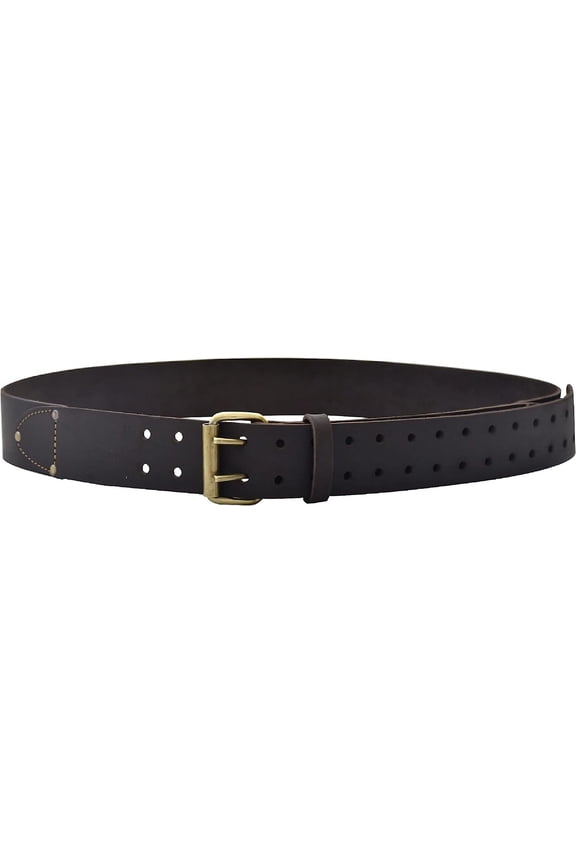 2" Wide Extra Long Full-Grain Oiled Leather Work Belt, Durable and Rugged Belt, Dark Brown (#74053)