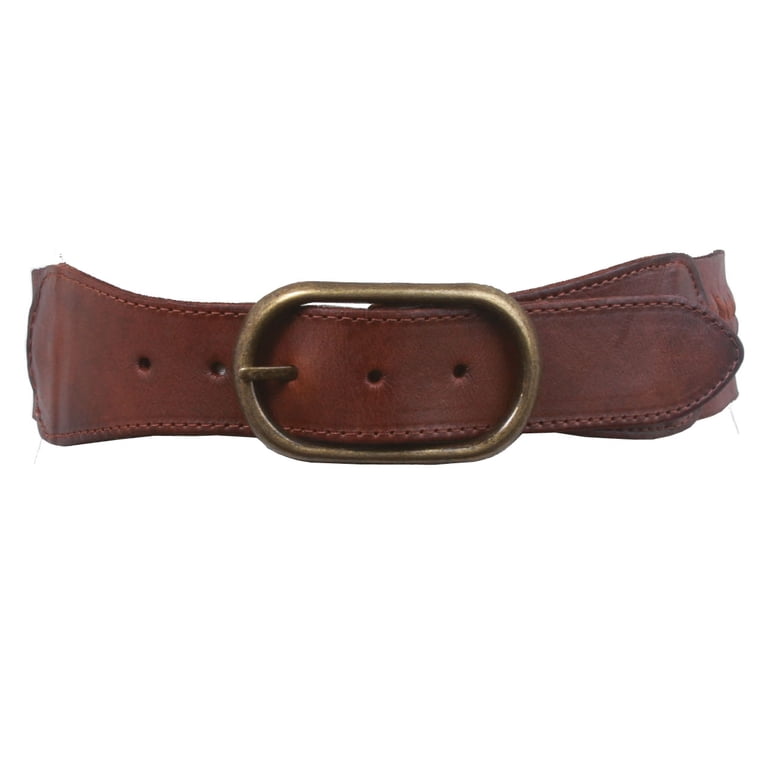 Vintage Braided Wide Oval Belt  Leather Brighton Braided Leather Belt Brown Woven Size Large 34 Oval  main image 2