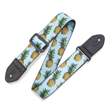 2" Wide Polyester Guitar Strap / Blue, Yellow