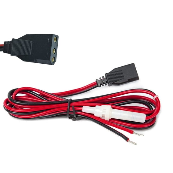 2-Wire CB Power Cable 3 Pin CB Power Cord with 15A Fuse Replacement CB Radio Power Cord for Cobra Uniden Midliand Galaxy Connex CB Ham Radio