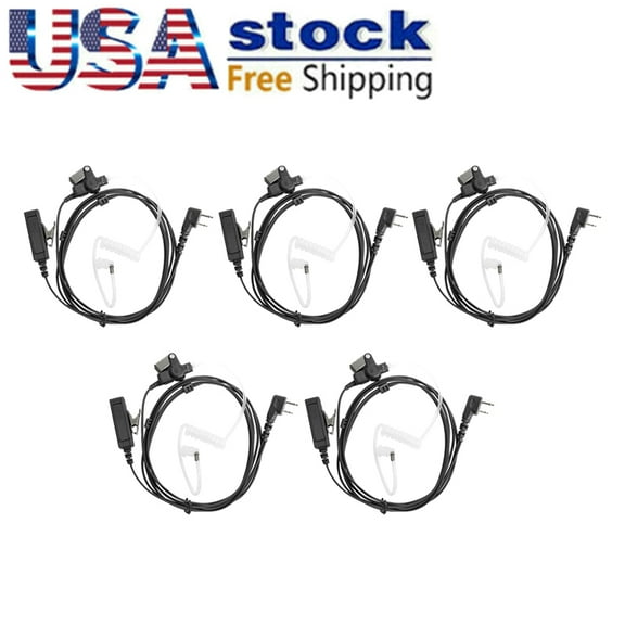 2 Wire Earpiece Headset For Radios IC-V8 V80 V85 IC-F3 F10 F11 F12 F14 F15 F16 IC-F4 F20 F21 F22 F24 F25 F26 IC-F33 F34 IC-F43 F44 IC-F3000 F3001 F3011 F4000 F4001 F4002 F4003 F4011 F4021 Radios