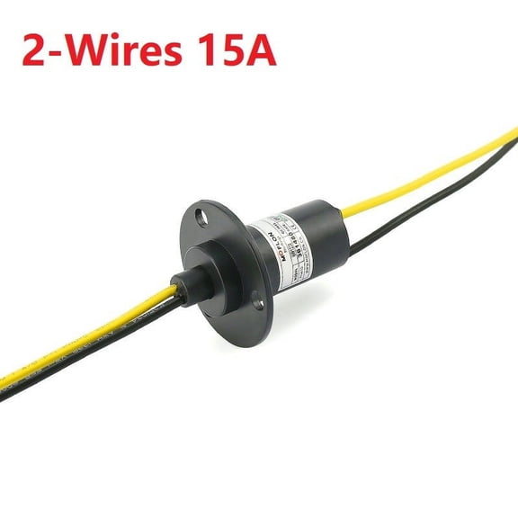 2-Wires 15A Electrical Slip Ring Collector Ring Wind Turbine Generator Slip Ring
