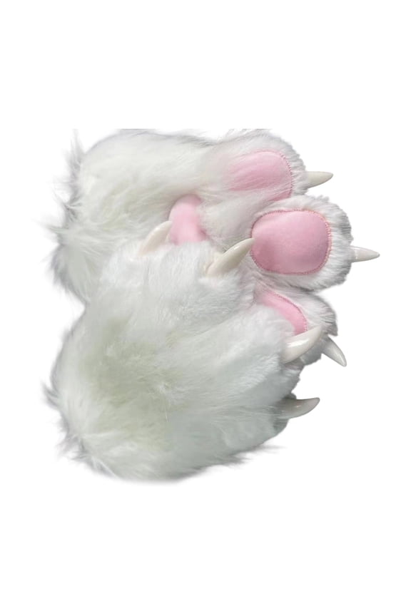 2. Wolf Gloves with Realistic Paws Plush Fursuit Mittens for Cosplay, Halloween Costume & Therians Gear