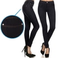 thumbnail image 1 of 2 Women Stretchy Denim Jegging Jeans Pants Tummy Control Fitted Black Small Sale, 1 of 7