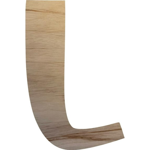 2'' Wooden Letter L, Unfinished 1/4'' Cutout Wood Craft