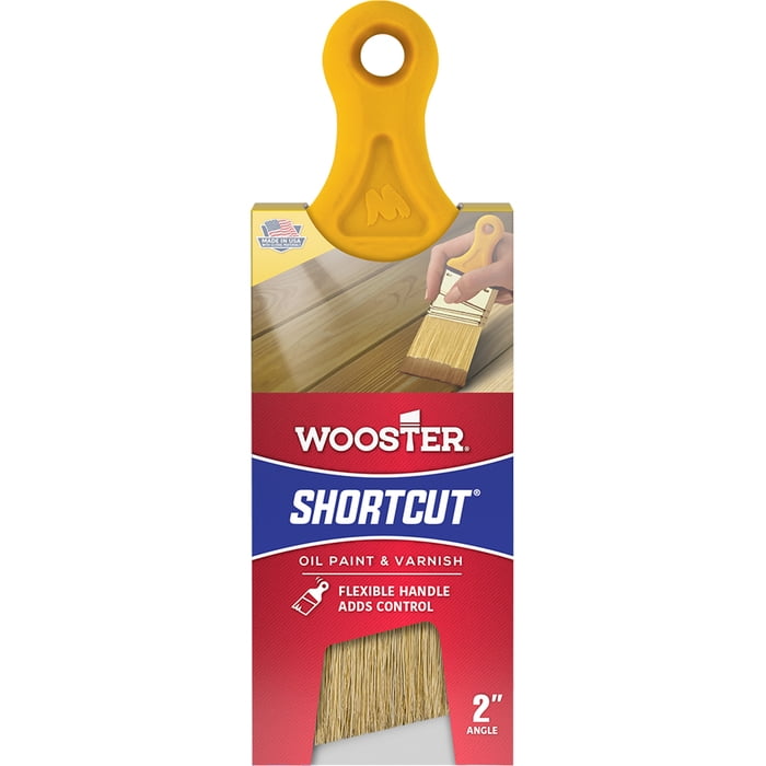 2" Wooster Brush Company Z3215 Shortcut White Bristle Angle Sash Paint