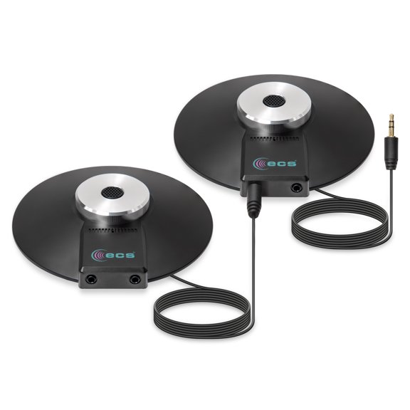 (2) WordForum 3.5mm Conference Microphone, Omnidirectional Condenser Mic for Video Conference, Zoom, Skype, Online Class, Court Reporting
