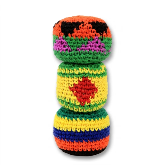 Set of 3/6/9/12, Knitted Kickballs Hacky Sack, Hacky Sacks for People in Assorted Colors and Patterns, Hanky Sacks Footbag Indoor and Outdoor Toys, Goodie Bag Stuffers(Random style)
