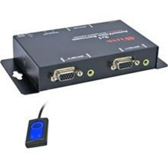 2 X 1 250 Mhz 2-Port Vga Video & Audio Share Switch With Remote