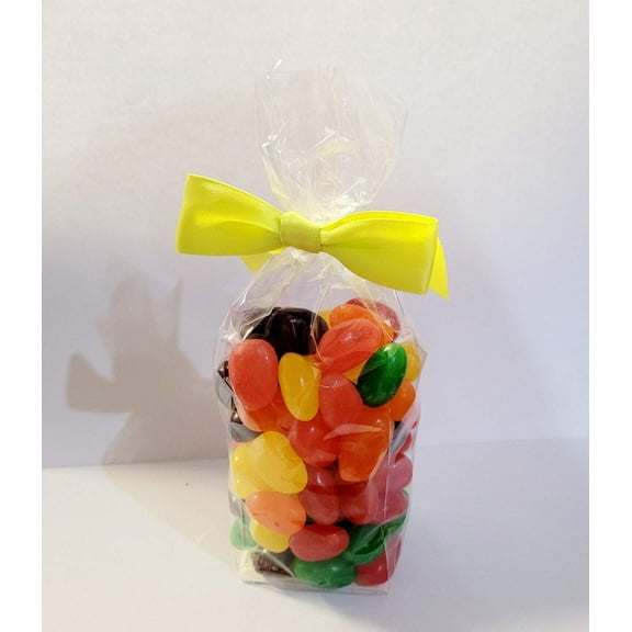 2" X 1.75" X 7" Clear Flat Bottom Cellophane Bags with Paper Insert (100 Pieces)