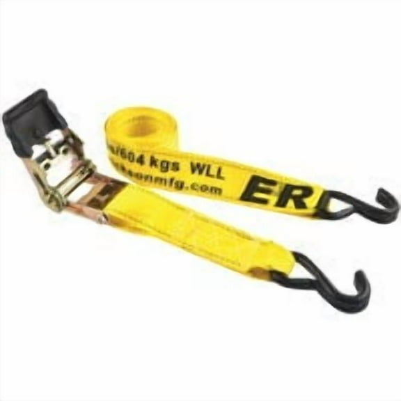 Erickson Ratchet Tie-Down Strap - 1330 Lb, J-Hooks - 2 Pack, 2 In x 10 Ft, Multicolor