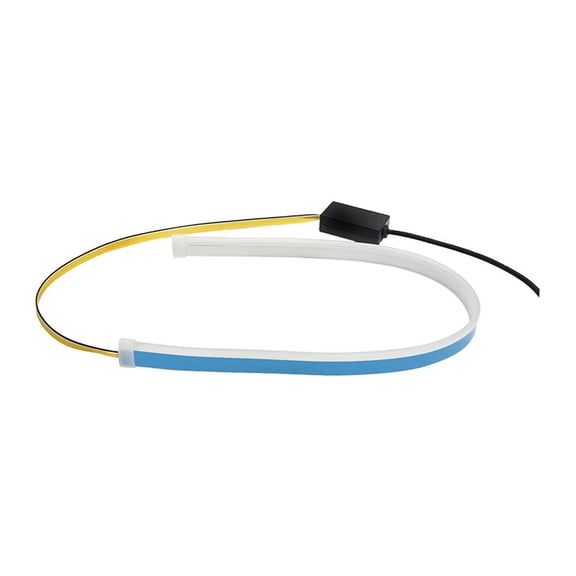 2 X.12V 45cm Daytime Running Lights LED Flashing Light with Flowing Strip for - +Yellow Yellow