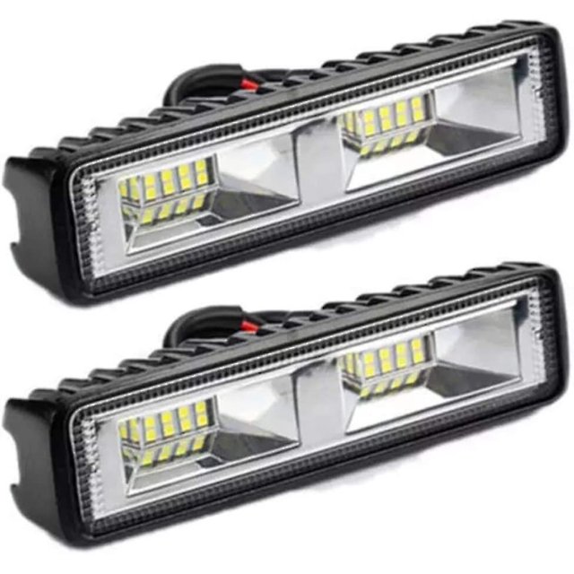 2 X 12v 24v Led Work Light 16 Led 48w Work Light, Ip67 Waterproof Depth
