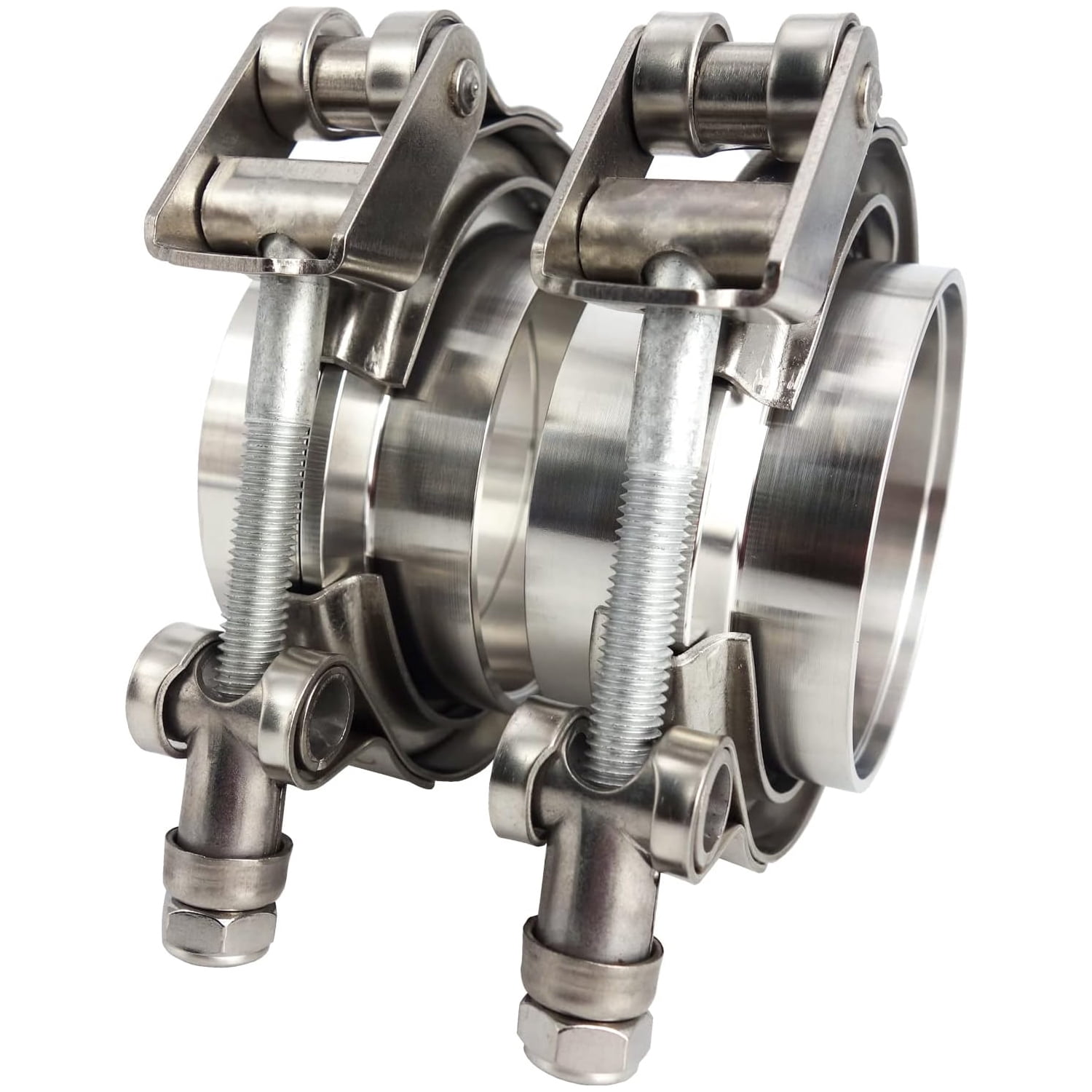 Densieg 2x 2.5" 63.5 Mm V-Band Clamp + Flanges Kit | Edelstahl