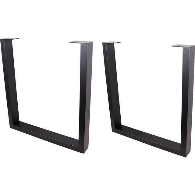 2 X 28" Dining Table Legs,U Shaped Steel Table Legs, Office Table Legs