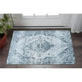 thumbnail image 1 of HomeRoots 568191 2 x 3 ft. Oriental Distressed Washable Non Skid Rectangle Area Rug with UV Protection, Dark Blue, Gray & Ivory, 1 of 6