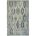 thumbnail image 1 of 2' X 3' Green Blue And Ivory Abstract Power Loom Distressed Stain Resistant Area Rug, 1 of 8