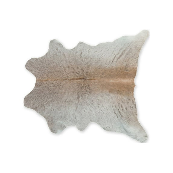 2" X 3" Natural Light Gray Calfskin Area Rug