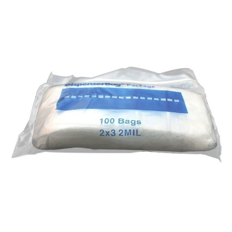 100x 2-Mil Clear Zip Plastic Lock Bags Poly Jewelry Zipper Pill