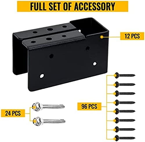 2 X 4 Concealed-Flange Light Joist Hanger Powder Coated Black,12PCS ...