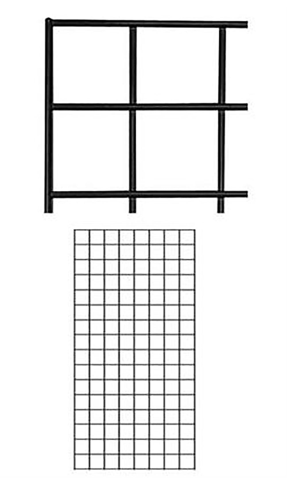 2' X 4' Wire Grid Panel Black