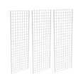 thumbnail image 1 of 2' X 6' Gridwall Panels - 3 Pcs Box - Grid Wall Display White, 1 of 2