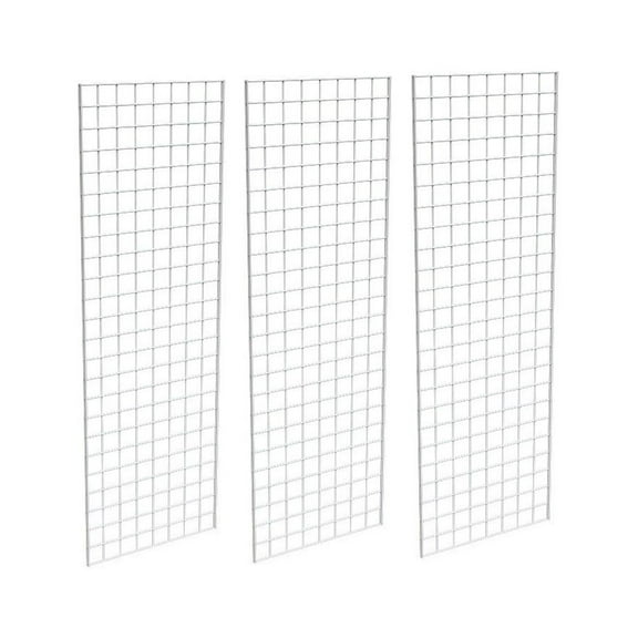 2' X 6' Gridwall Panels - 3 Pcs Box - Grid Wall Display White