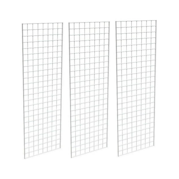 2' X 6' Gridwall Panels - 3 Pcs Box - Grid Wall Display White