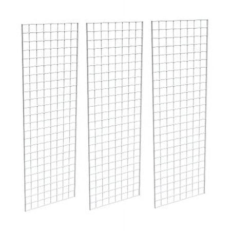 2' X 6' Gridwall Panels - 3 Pcs Box - Grid Wall Display White