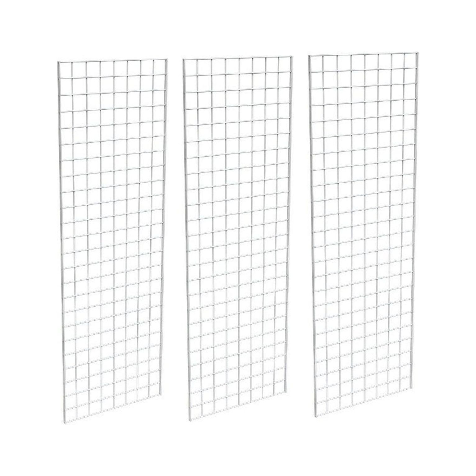 2' X 6' Gridwall Panels 3 Pcs Box Grid Wall Display White