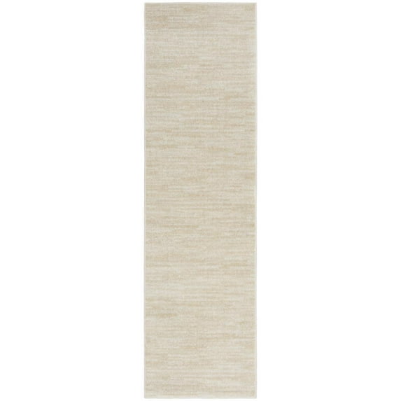 2' X 6' Ivory And Beige Non Skid Indoor Outdoor Runner Rug