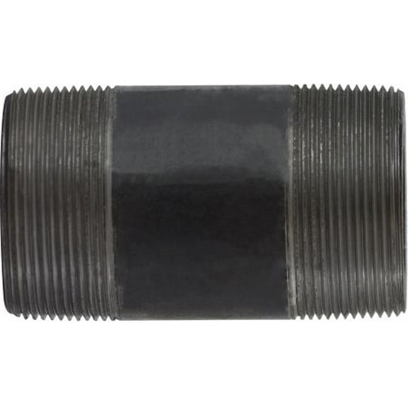 2 X 6 Xxh Black Seamless Nipple, Extra Heavy XXS Seamless, Nipples and Fittings