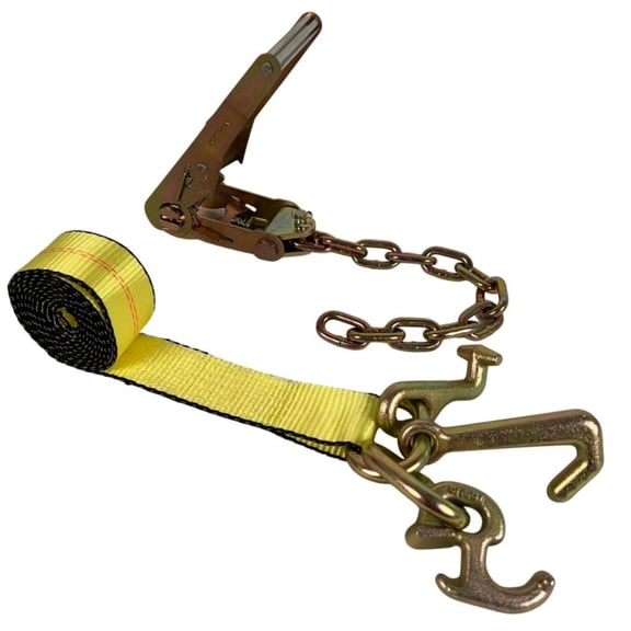 2" X 8' CAR TIE DOWN CHAIN RATCHET STRAPS