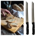 thumbnail image 1 of 2 X 8 inch Bread Knife Sharp Stainless Steel Serrated Edges Blade Loaf Slicer, 1 of 3