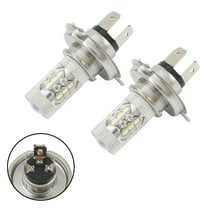 2 X 80W White H4 9003 HB2 LED Fog Light Bulb 1500LM High Beam Headlight DRL