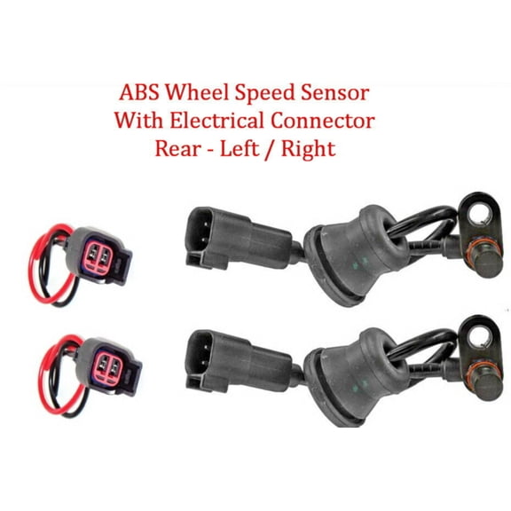2 X ABS Wheel Speed Sensor W/Connector Rear L/R Fits Equinox Terrain 2010-2017